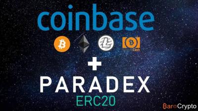 Coinbase : l’exchange rachète Paradex pour l’échange des tokens ERC20