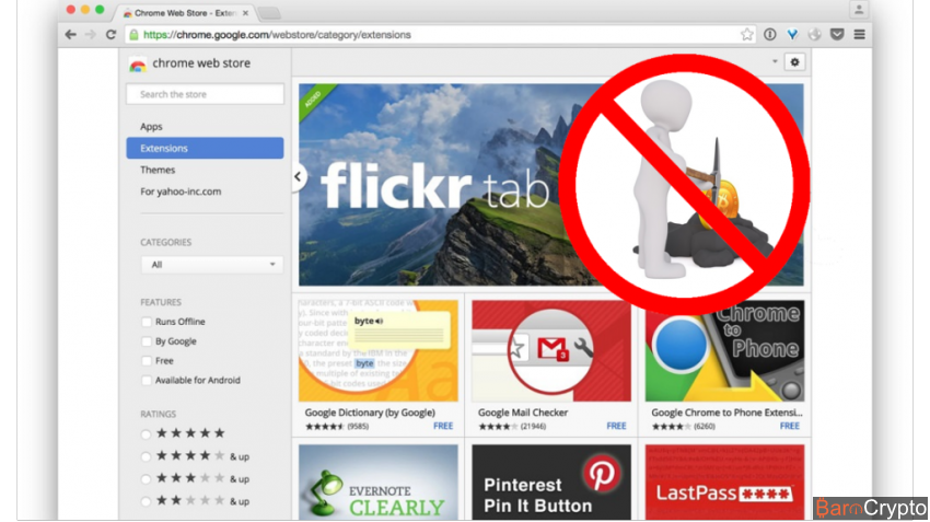 Google supprime les extensions de minage du Chrome Web Store