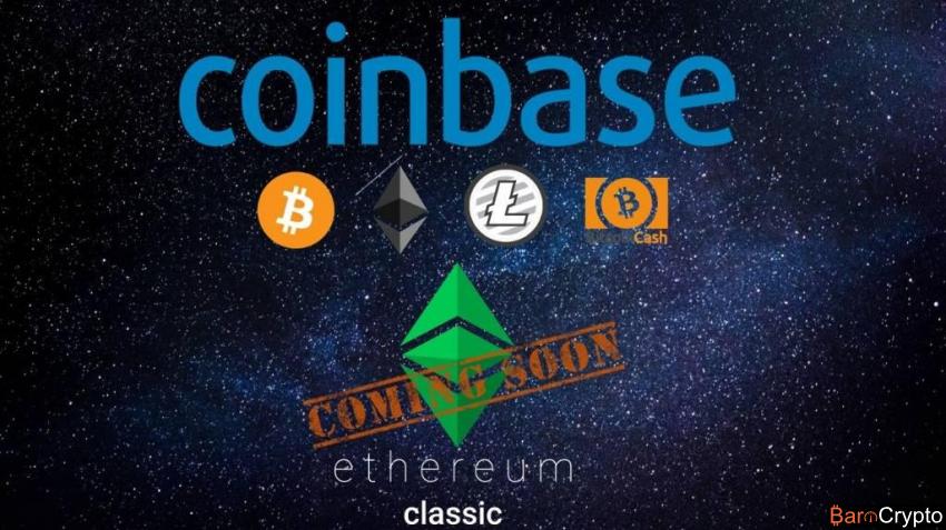 Coinbase annonce l'ajout prochain d'Ethereum Classic sur sa plateforme